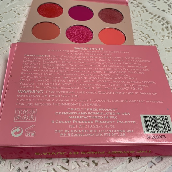 Juvias The sweet pinks by Juvias 3 Matt’s 3 glitter NIB for eyeshadow and Blush - Picture 3 of 11